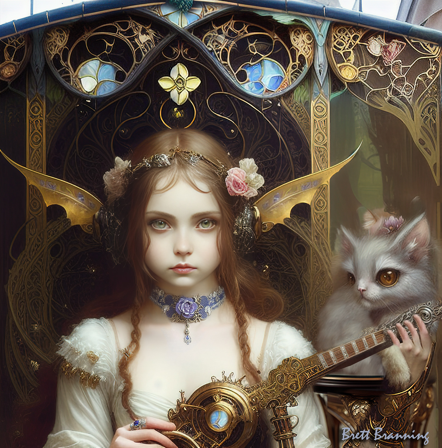 Vallous and the Lute of Time — Brett Branning artwork