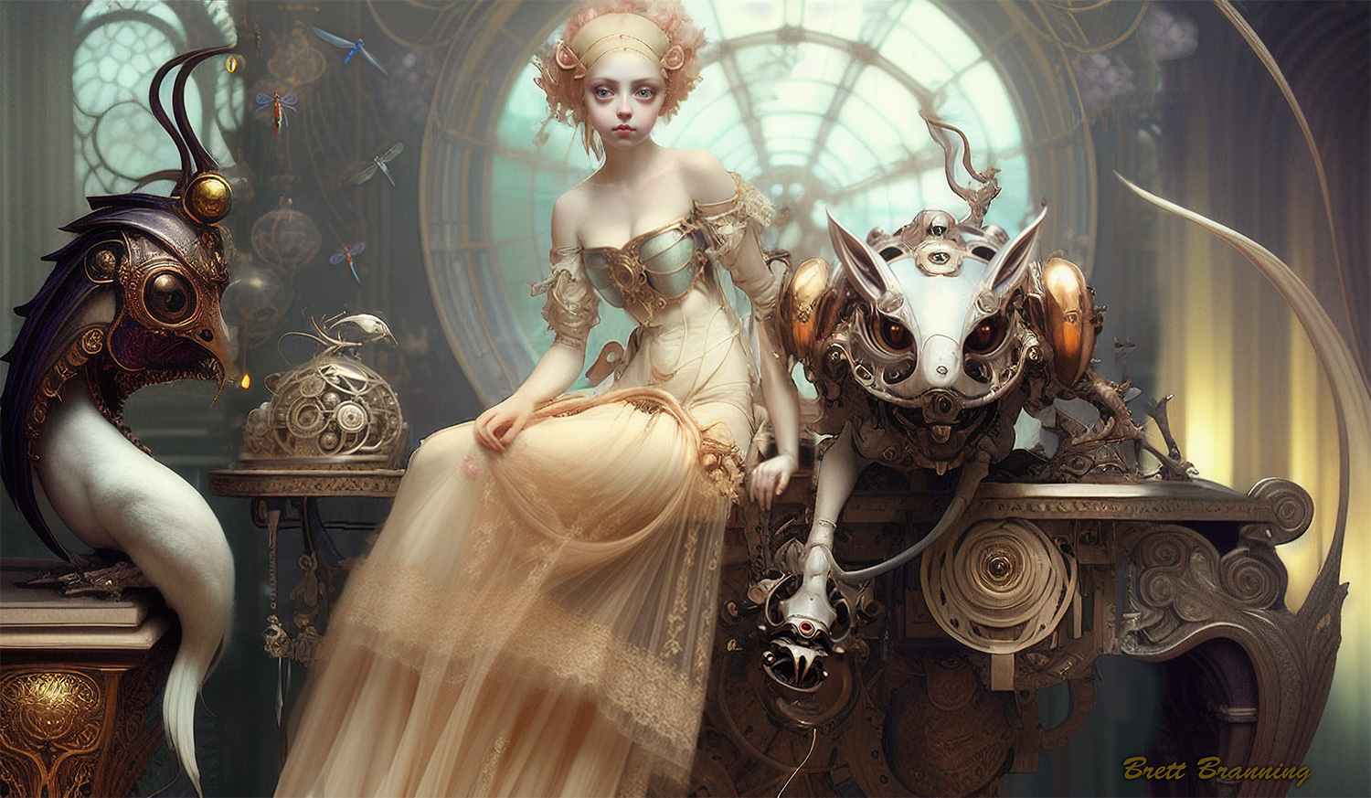 Xynaxos and the Aelarins — Brett Branning artwork
