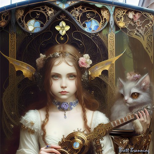Vallous and the Lute of Time — Brett Branning artwork
